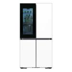 Samsung - Bespoke 29 Cu. Ft. 4-Door Flex French Door Smart Refrigerator with AI Family Hub+ and AI Vision Inside - White Glass